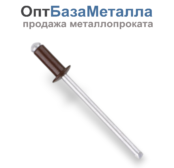 Заклепка вытяжная комбинированная 3.2х8 алюминий/сталь RAL 8017